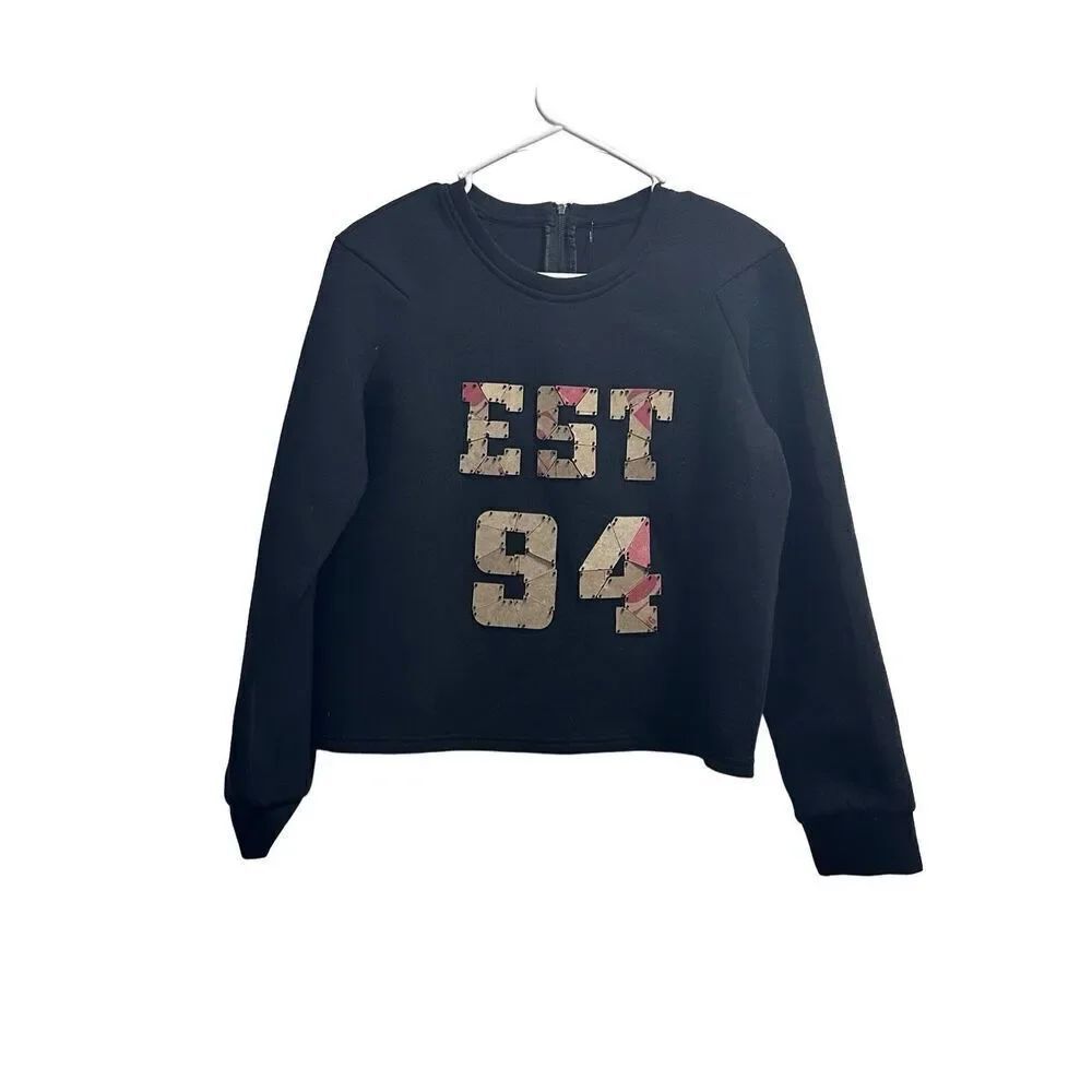 Women’s Soft Black EST.94 NWT S.Deer Sweatshirt Size XL